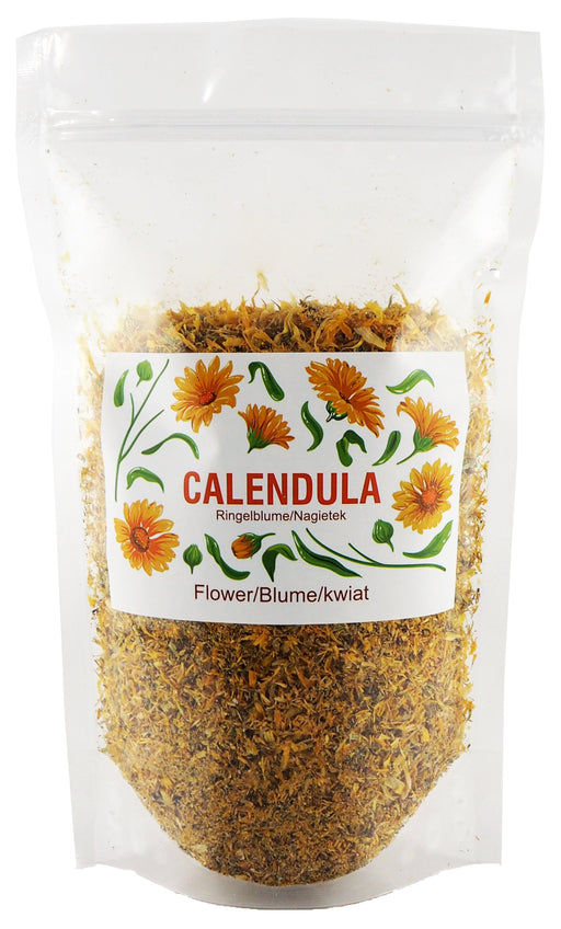 Calendula officinalis Planta Vera, plus communément appelé souci, présenté dans un emballage transparent qui met en valeur sa couleur vibrante et sa qualité supérieure.